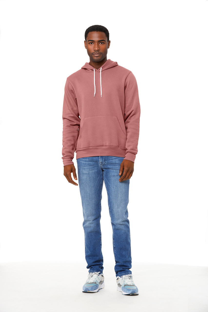 BELLA+CANVAS ® Unisex Sponge Fleece Pullover Hoodie. BC3719 Mauve