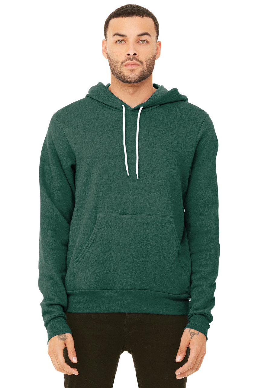 BELLA+CANVAS ® Unisex Sponge Fleece Pullover Hoodie. BC3719 Heather Forest