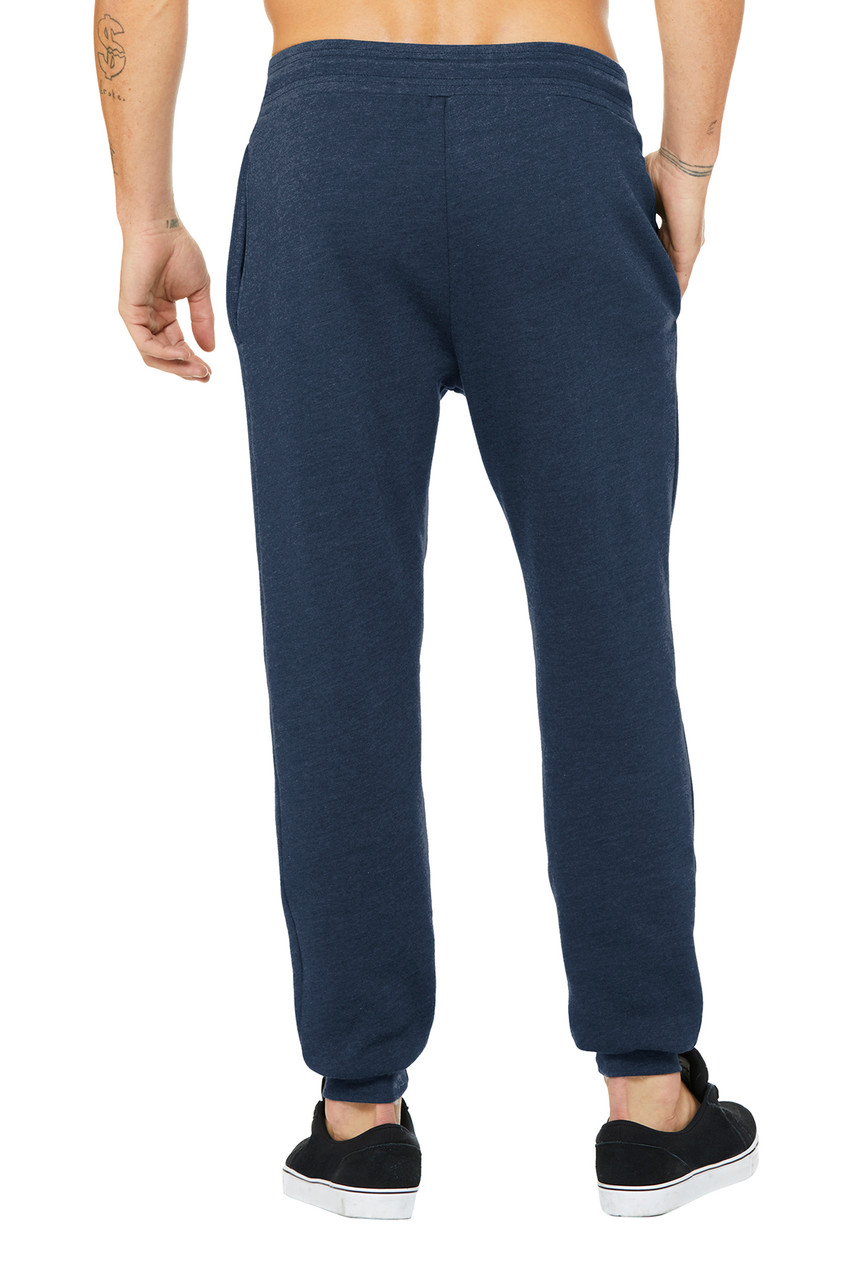 BELLA+CANVAS ® Unisex Jogger Sweatpants. BC3727 Heather Navy Back