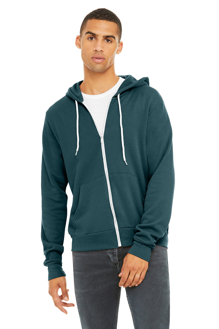 BELLA+CANVAS ® Unisex Sponge Fleece Full-Zip Hoodie. BC3739 Atlantic