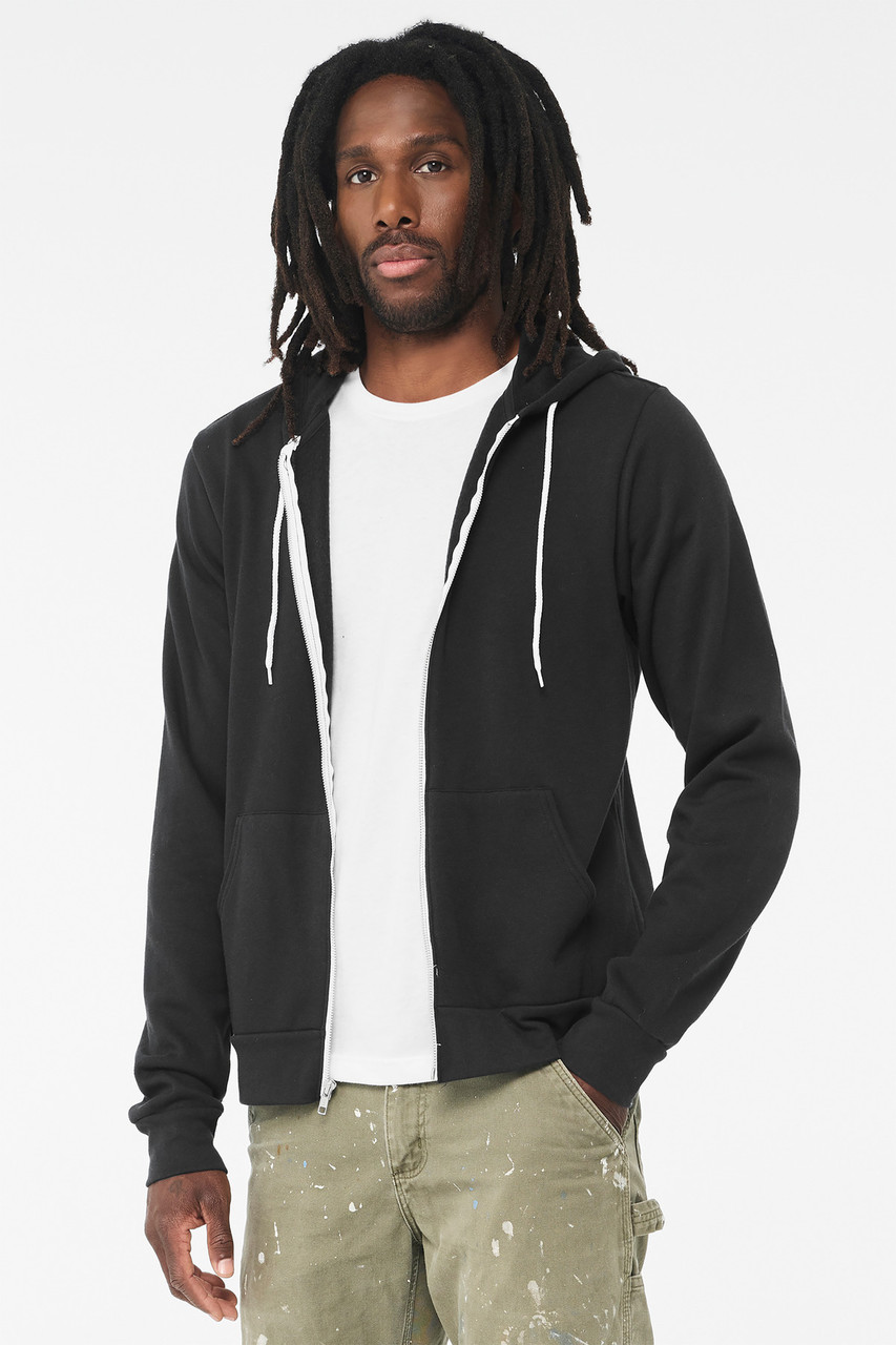 BELLA+CANVAS ® Unisex Sponge Fleece Full-Zip Hoodie. BC3739 Vintage Black