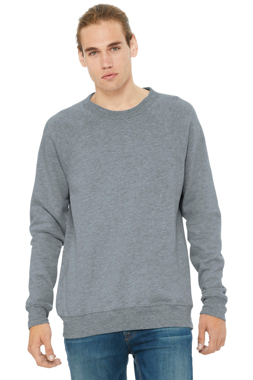 BELLA+CANVAS ® Unisex Sponge Fleece Raglan Sweatshirt. BC3901 Athletic Heather