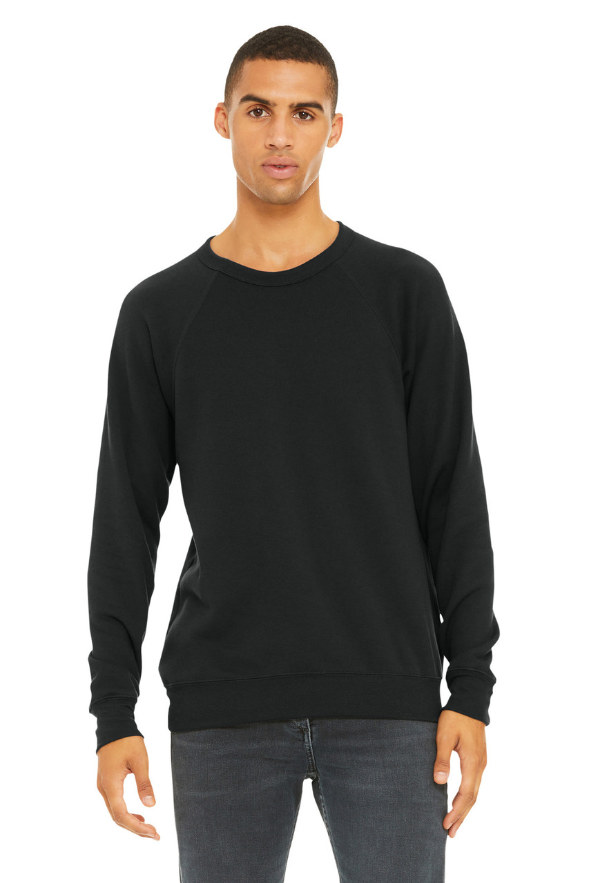 BELLA+CANVAS ® Unisex Sponge Fleece Raglan Sweatshirt. BC3901 Vintage Black
