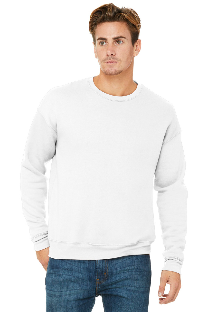 BELLA+CANVAS ® Unisex Sponge Fleece Drop Shoulder Sweatshirt. BC3945 White
