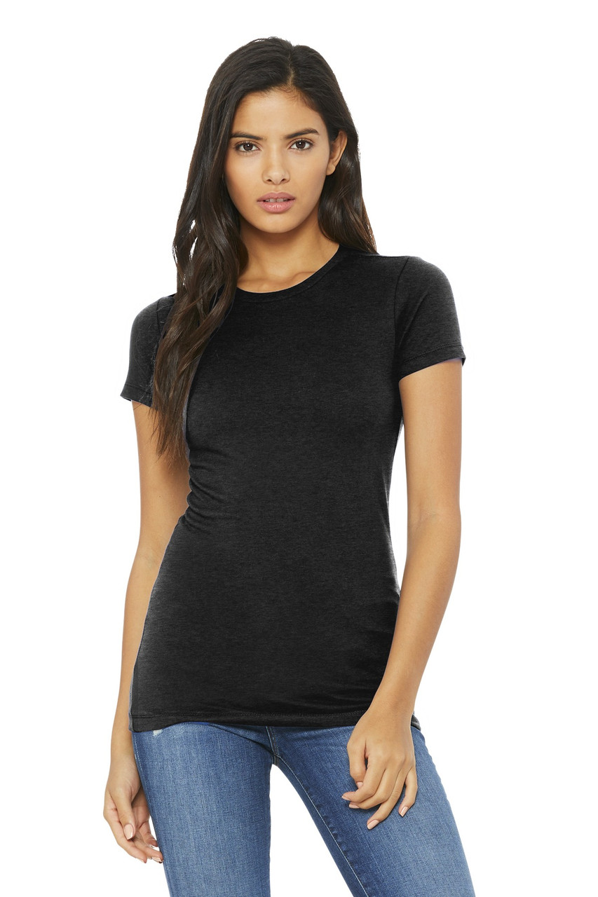 BELLA+CANVAS ® Women's Slim Fit Tee. BC6004 Black Heather