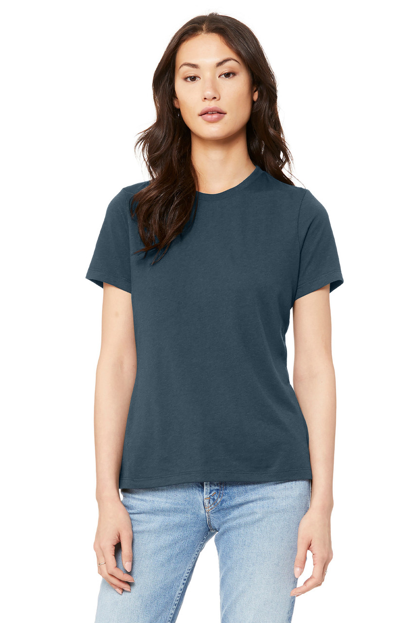 BELLA+CANVAS ® Women's Relaxed Jersey Short Sleeve Tee. BC6400 Vintage Navy