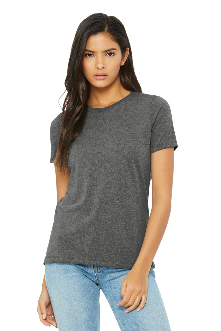 BELLA+CANVAS ® Women's Relaxed Jersey Short Sleeve Tee. BC6400 Grey Triblend