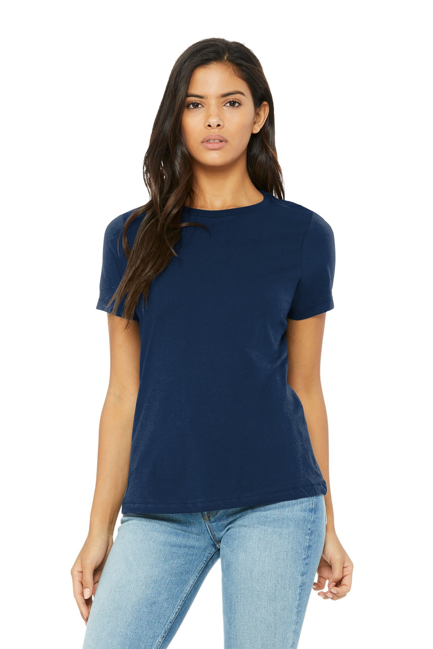 BELLA+CANVAS ® Women's Relaxed Jersey Short Sleeve Tee. BC6400 Navy
