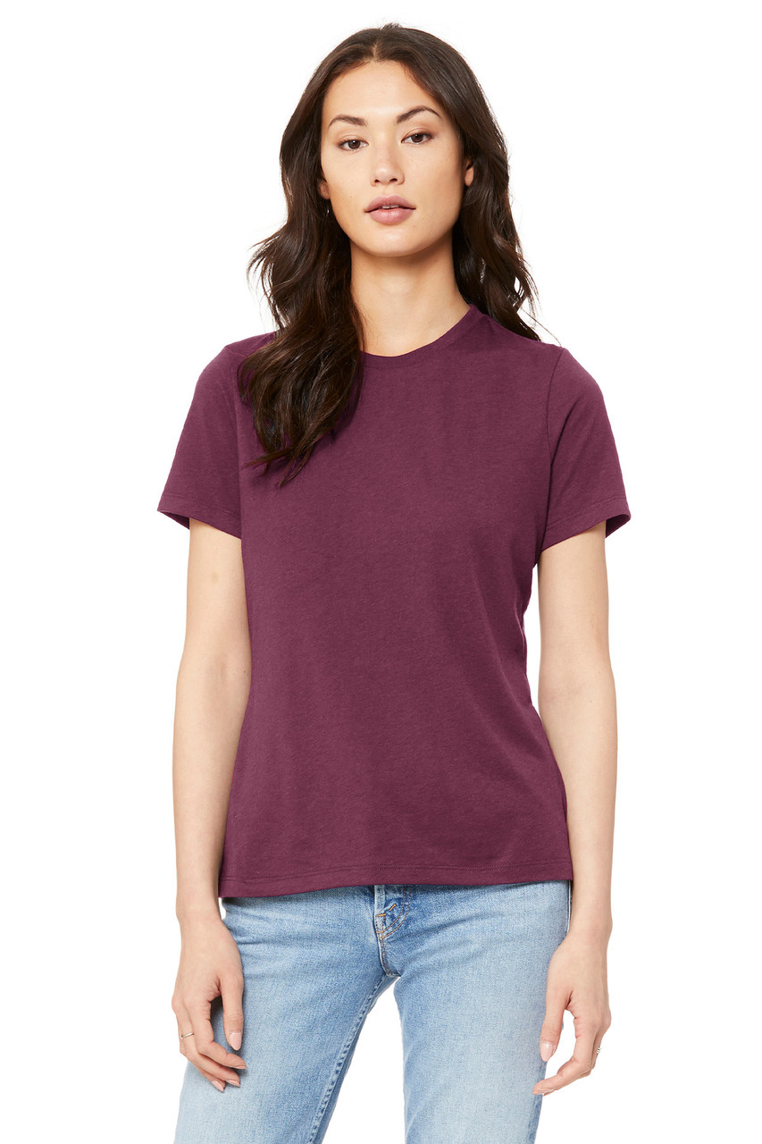 BELLA+CANVAS ® Women's Relaxed Jersey Short Sleeve Tee. BC6400 Maroon 2XL