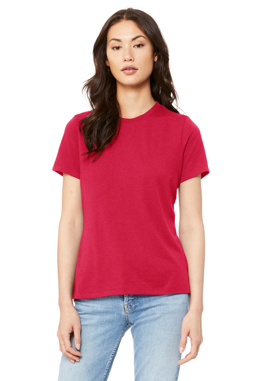 BELLA+CANVAS ® Women's Relaxed Jersey Short Sleeve Tee. BC6400 Red 2XL