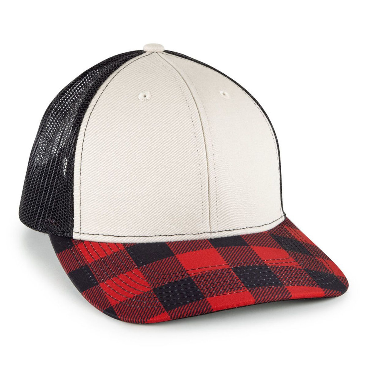 OC771P Stone/Black/Red Plaid