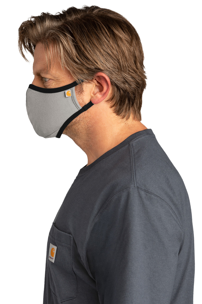 Carhartt® Cotton Ear Loop Face Mask   CT105160 Asphalt Side