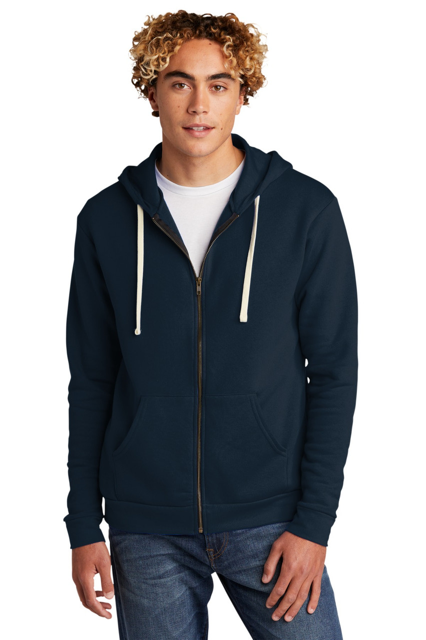 Next Level™ Unisex 80/20 Fleece Full-Zip Hoodie. NL9602 Midnight Navy