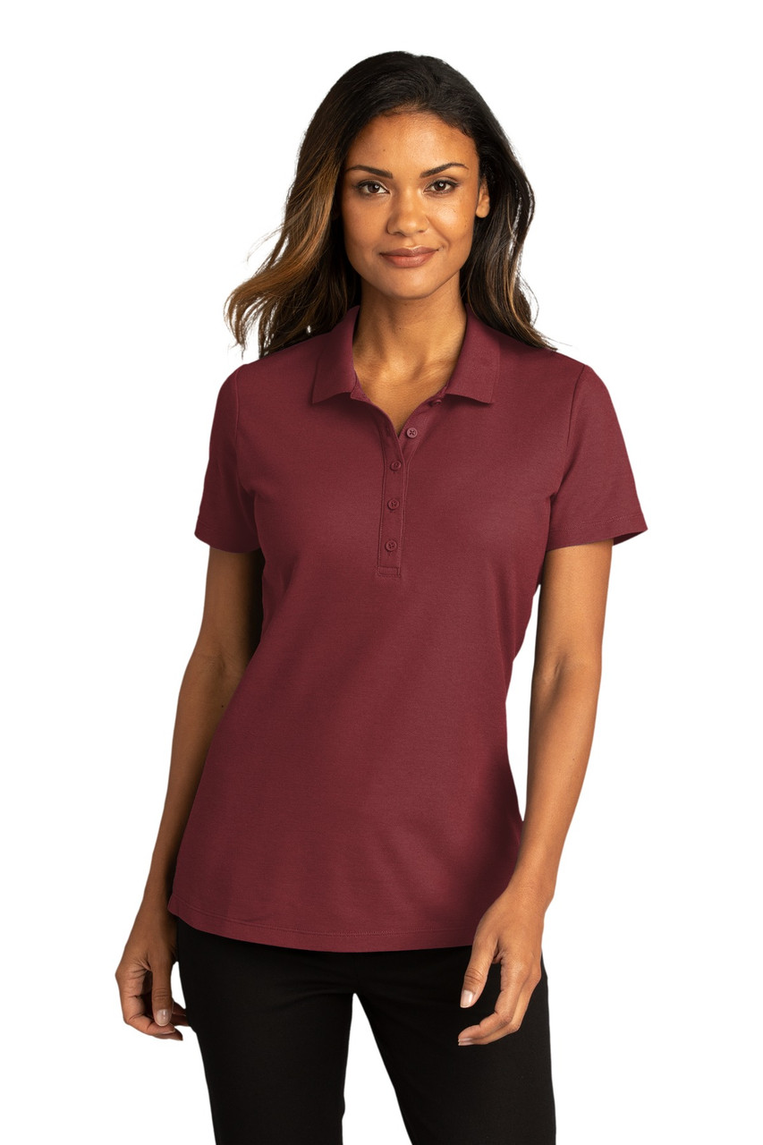 Port Authority®  Ladies SuperPro™  React™  Polo. LK810 Burgundy