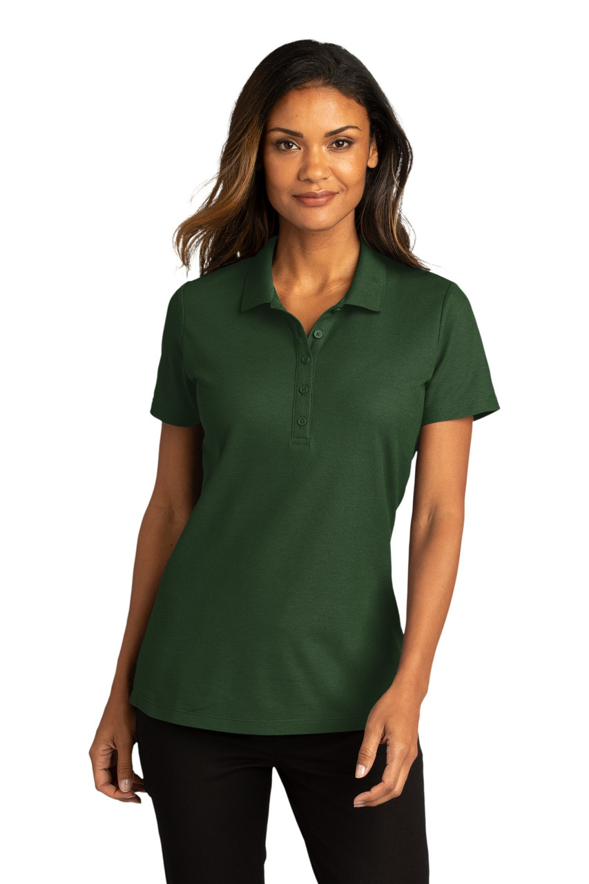 Port Authority®  Ladies SuperPro™  React™  Polo. LK810 Dark Green