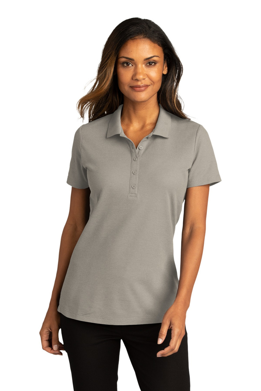 Port Authority®  Ladies SuperPro™  React™  Polo. LK810 Gusty Grey