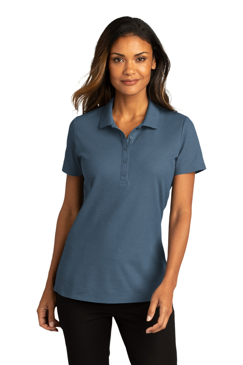 Port Authority®  Ladies SuperPro™  React™  Polo. LK810 Regatta Blue