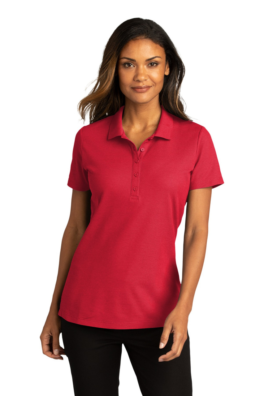 Port Authority®  Ladies SuperPro™  React™  Polo. LK810 Rich Red