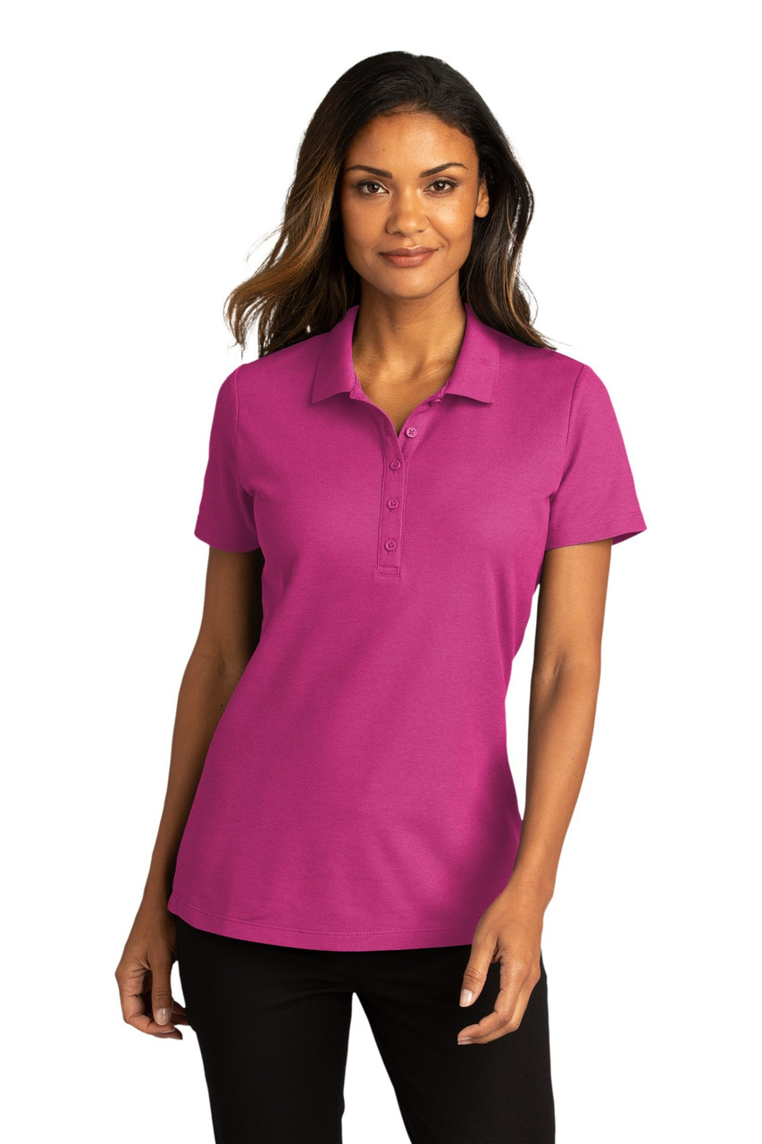 Port Authority®  Ladies SuperPro™  React™  Polo. LK810 Wild Berry