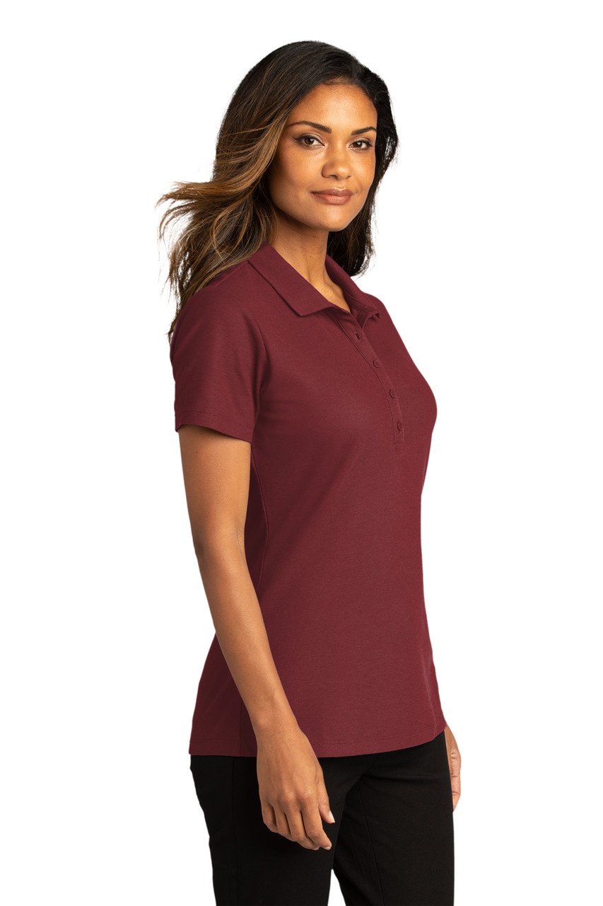 Port Authority®  Ladies SuperPro™  React™  Polo. LK810 Burgundy Alt