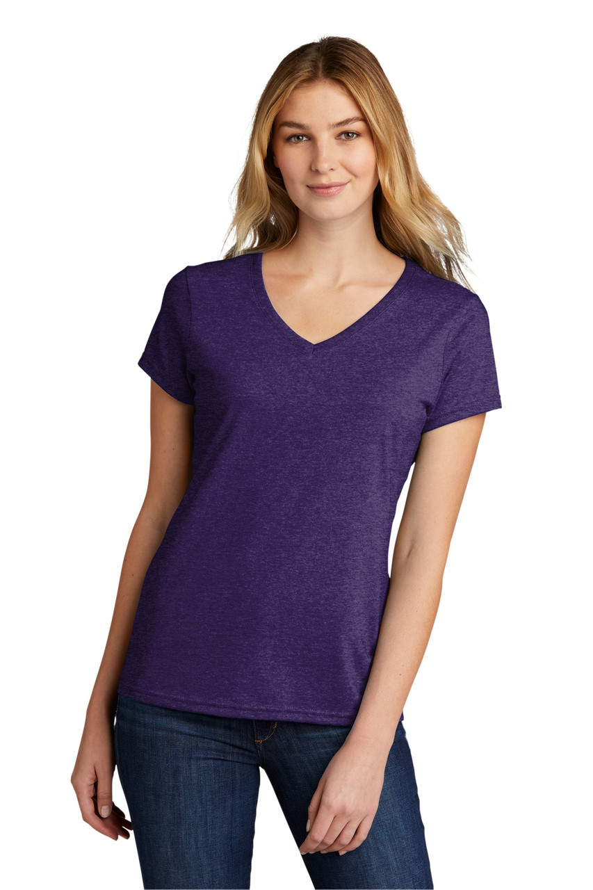 Port & Company ® Ladies Tri-Blend V-Neck Tee. LPC330V Team Purple Heather