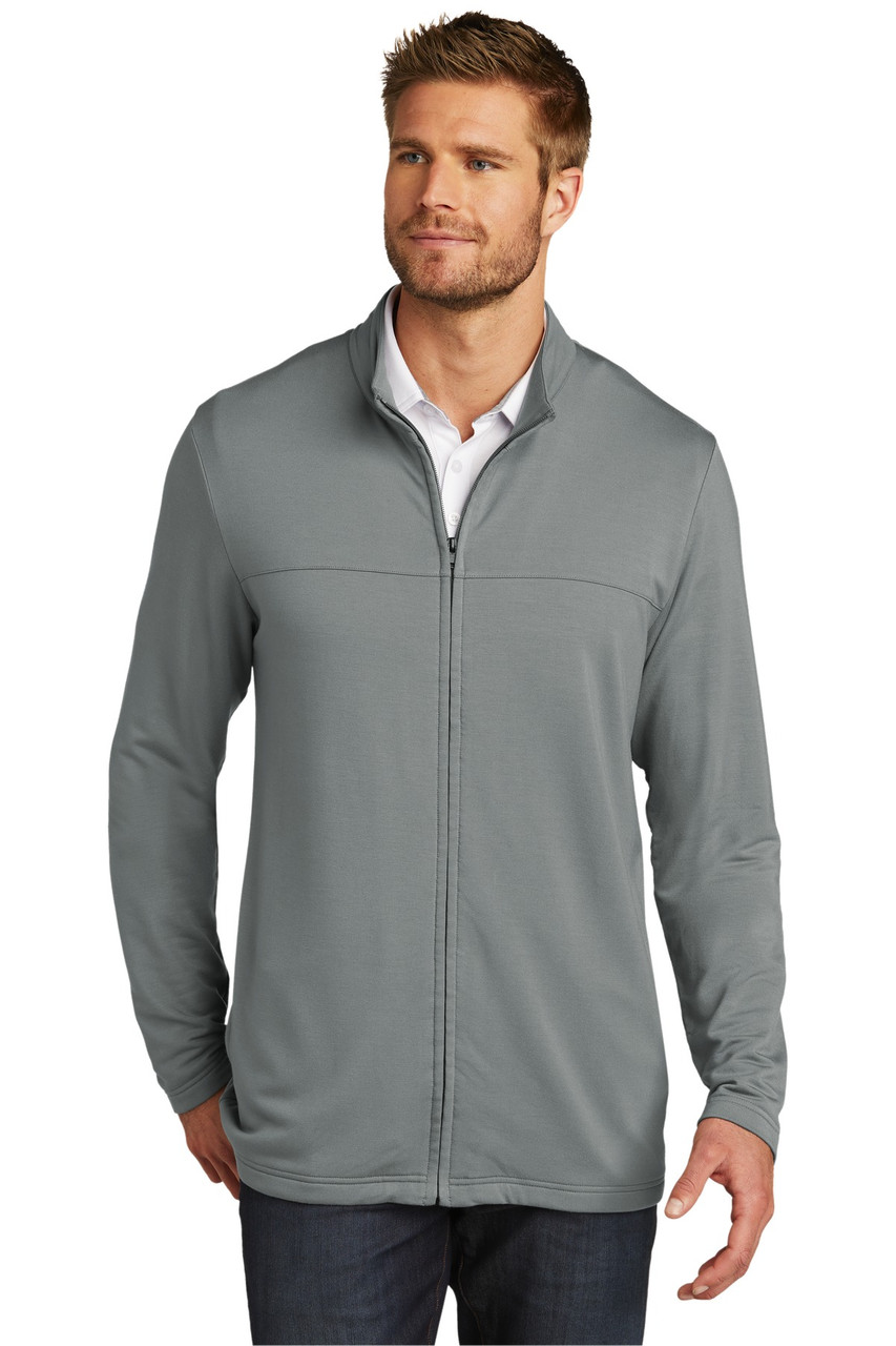 TravisMathew Newport Full-Zip Fleece. TM1MU420 Quiet Shade Grey