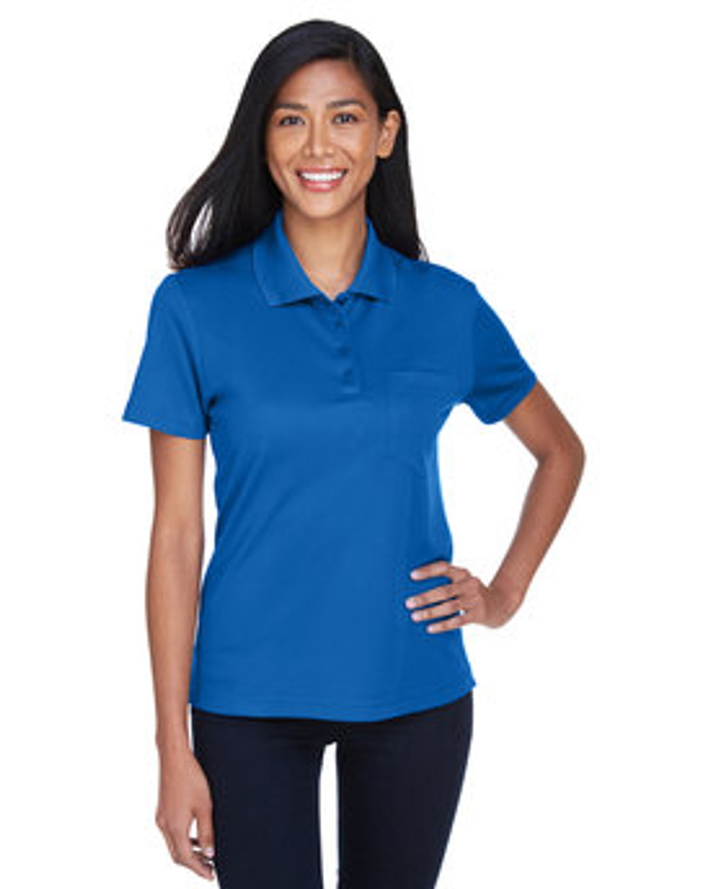 Core 365 Ladies' Origin Performance Piqué Polo with Pocket True Royal  78181P