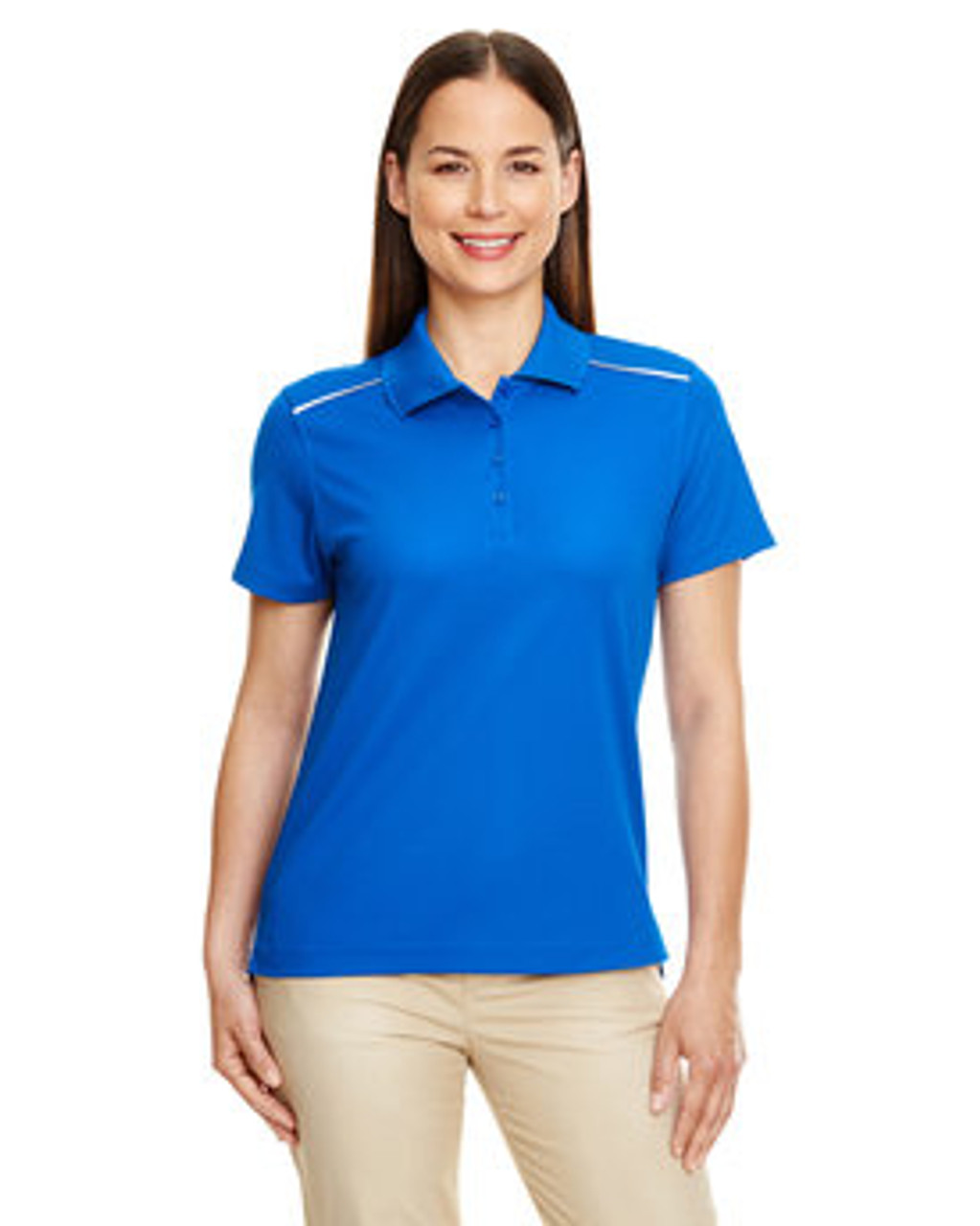 Core 365 Ladies' Radiant Performance Piqué Polo with Reflective Piping 78181R True Royal