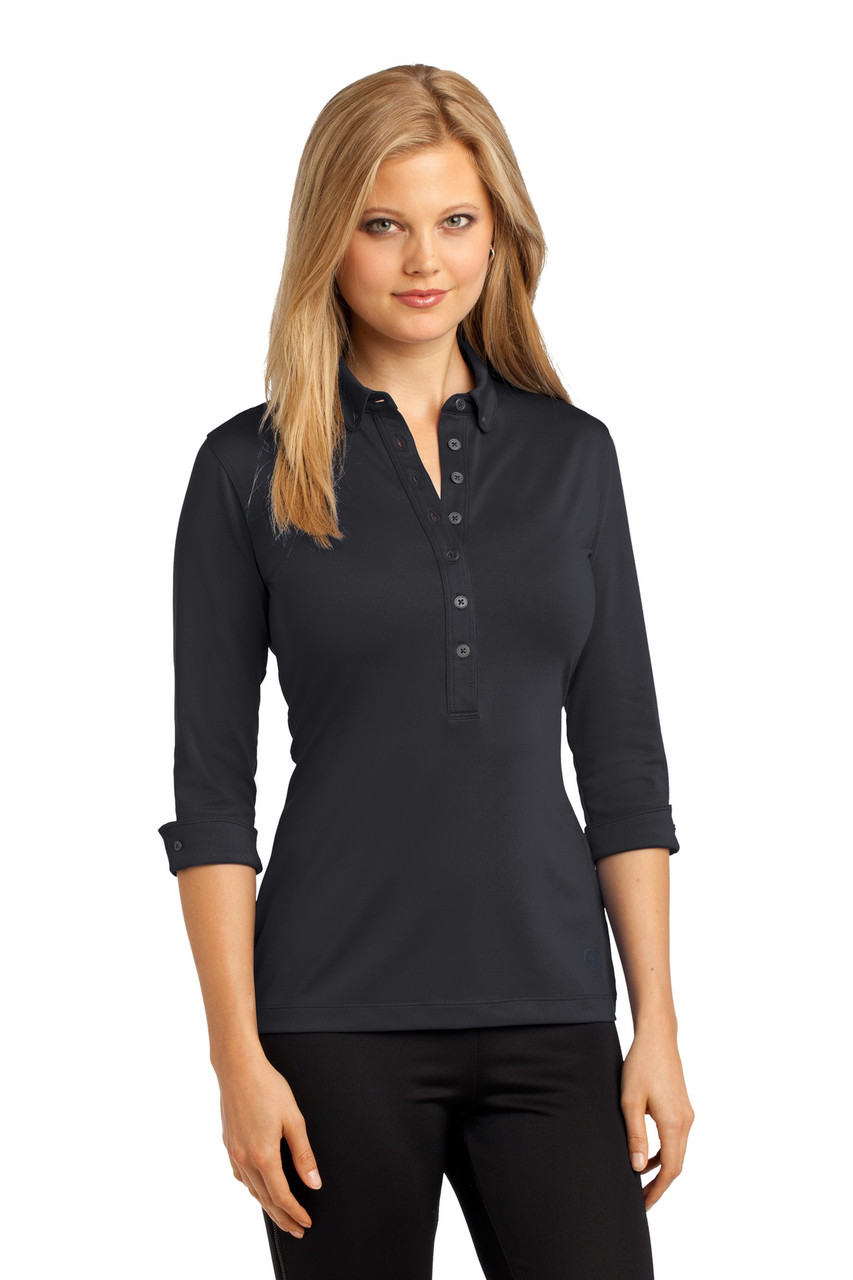 OGIO® Ladies Gauge Polo. LOG122 Blacktop