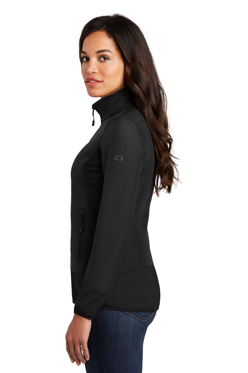 OGIO ® Ladies Trax Jacket. LOG726 Blacktop Side