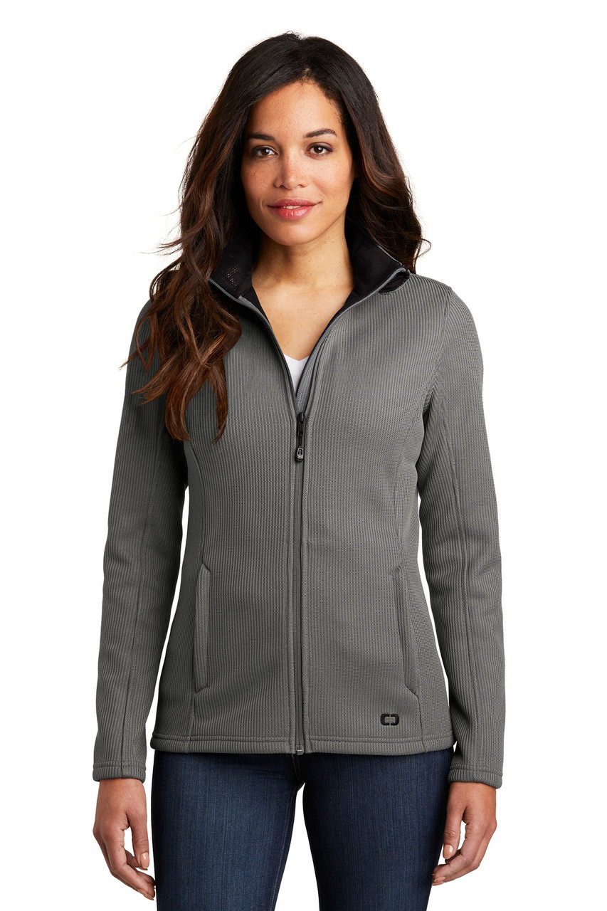 OGIO ® Ladies Grit Fleece Jacket. LOG727 Gear Grey
