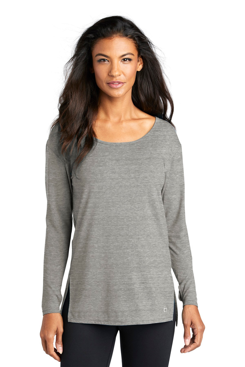 OGIO ® Ladies Luuma Long Sleeve Tunic. LOG802 Petrol Grey Heather