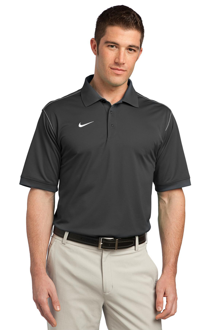 Nike Dri-FIT Sport Swoosh Pique Polo. 443119 Flint Grey