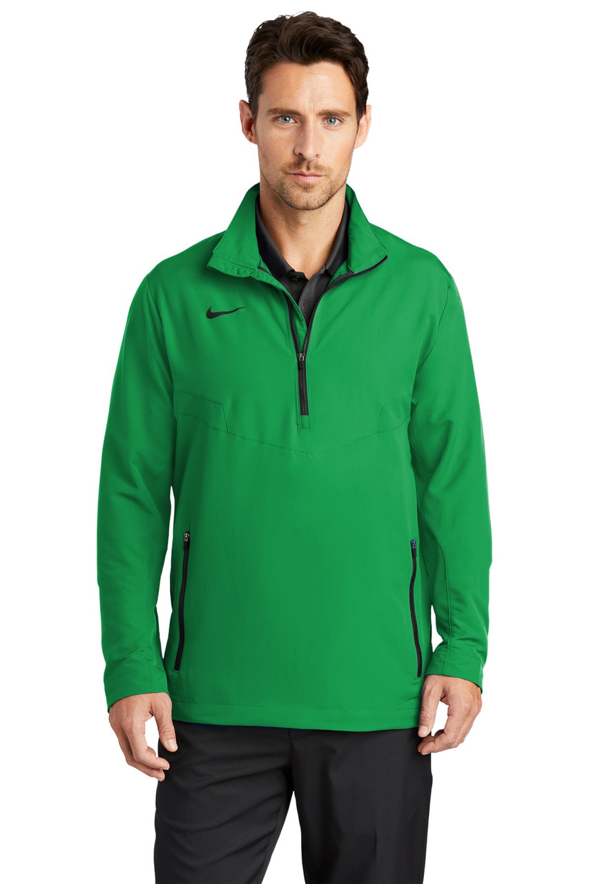 Nike 1/2-Zip Wind Shirt. 578675 Lucky Green/ Black