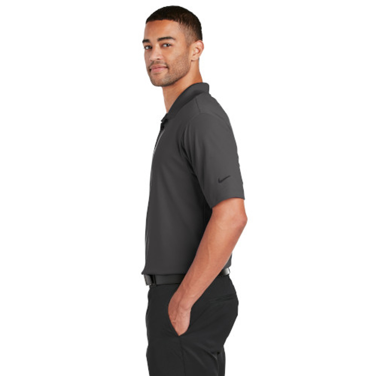 Nike Tall Dri-FIT Micro Pique Polo. 604941 Anthracite Side