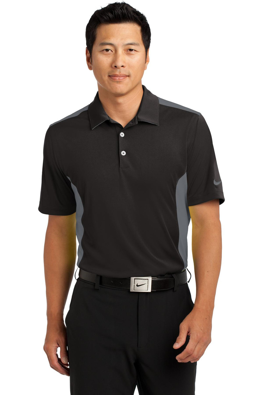 Nike Dri-FIT Engineered Mesh Polo. 632418 Black/ Dark Grey