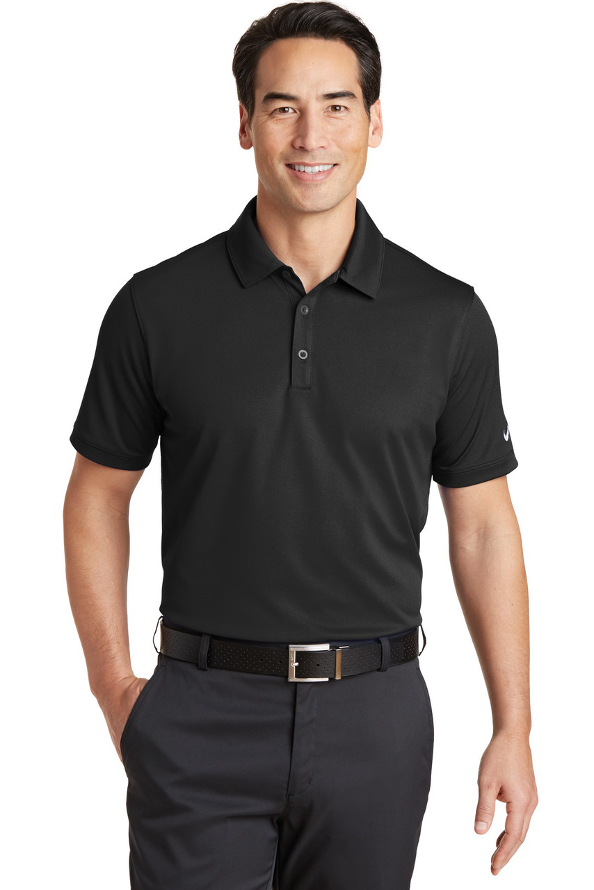 Nike Dri-FIT Solid Icon Pique Modern Fit Polo.  746099 Black