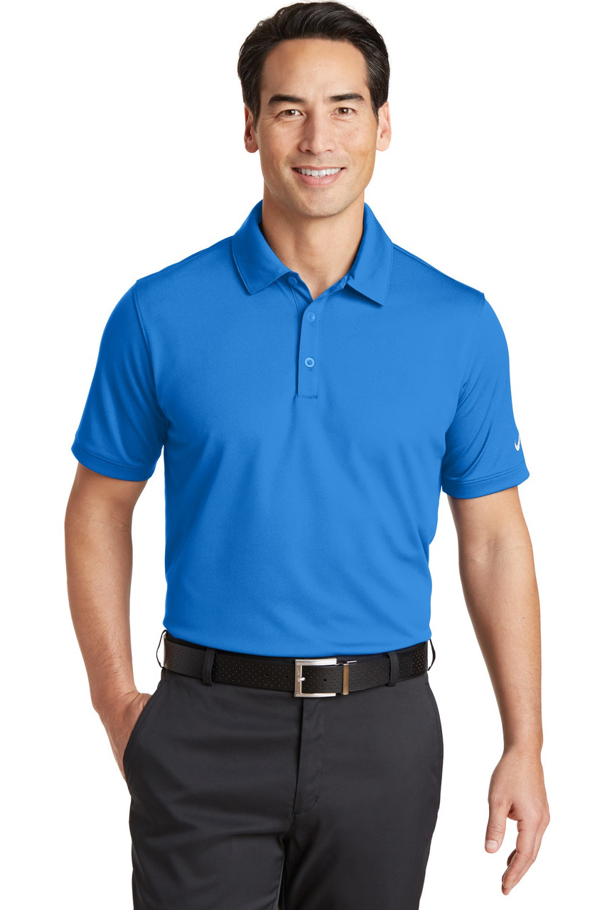 Nike Dri-FIT Solid Icon Pique Modern Fit Polo.  746099 Light Photo Blue