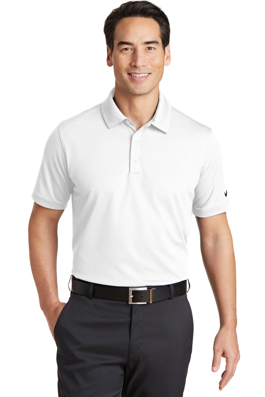 Nike Dri-FIT Solid Icon Pique Modern Fit Polo.  746099 White