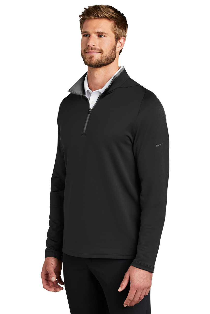 Nike Dri-FIT Stretch 1/2-Zip Cover-Up. 779795 Black/ Dark Grey Alt