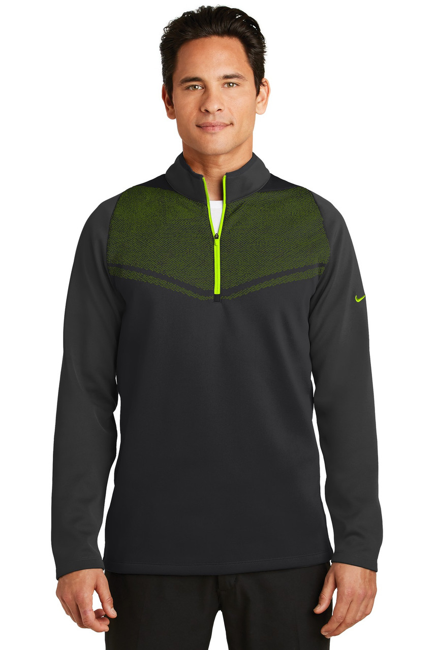 Nike Therma-FIT Hypervis 1/2-Zip Cover-Up. 779803 Black/ Volt