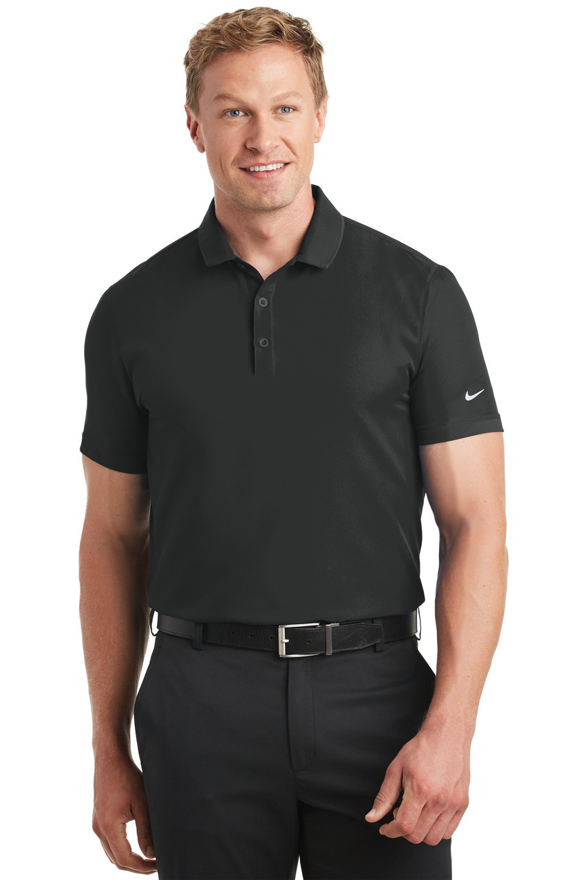 Nike Dri-FIT Stretch Woven Polo. 838958 Cool Grey/ Dark Grey