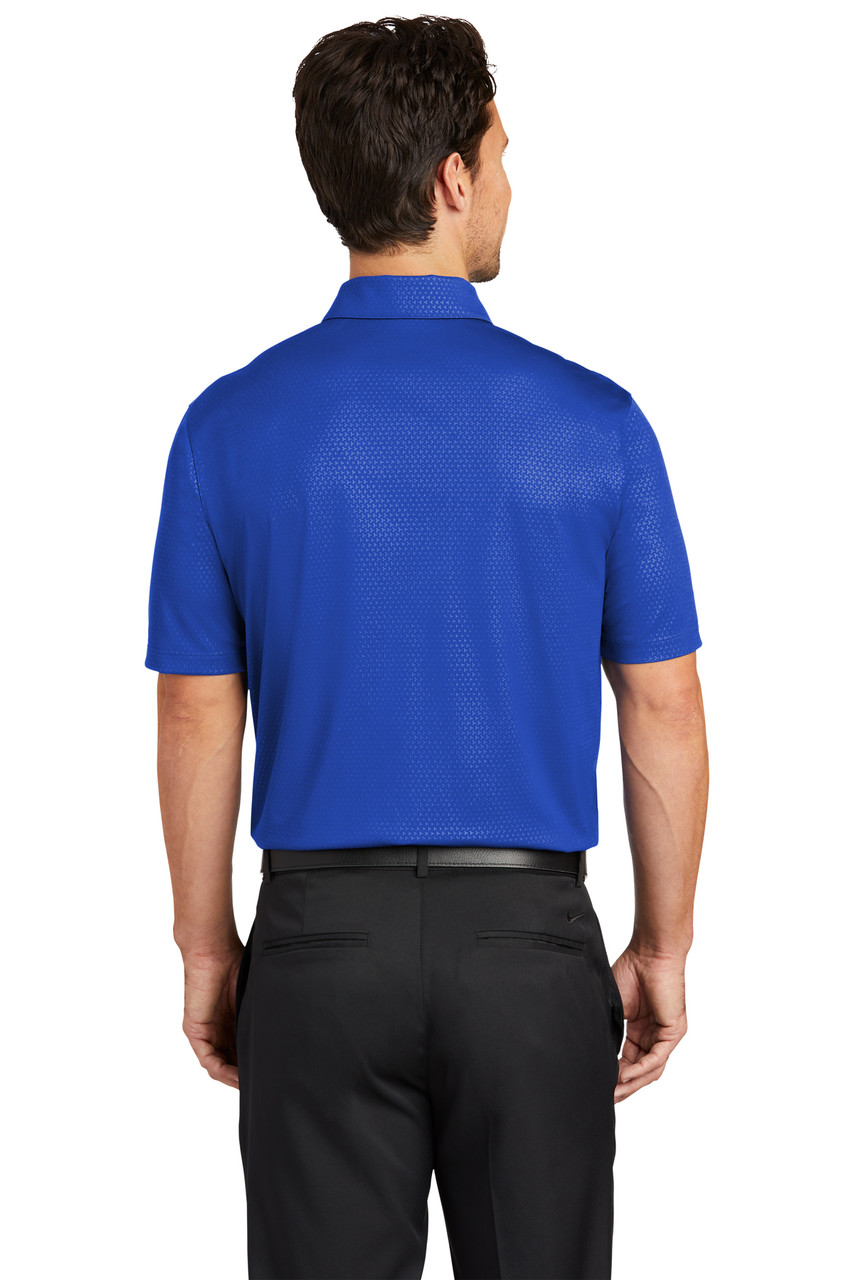 Nike Dri-FIT Embossed Tri-Blade Polo. 838964 Old Royal  Back