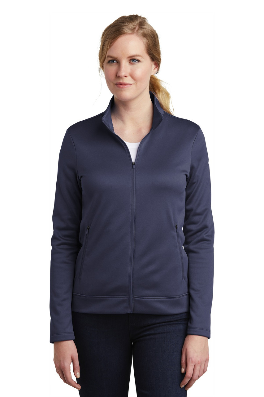 Nike Ladies Therma-FIT Full-Zip Fleece. NKAH6260 Midnight Navy