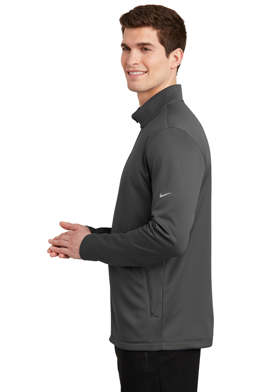 Nike Therma-FIT Full-Zip Fleece. NKAH6418 Anthracite Side