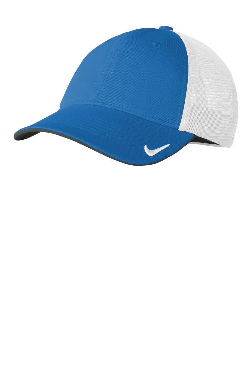 Nike Dri-FIT Mesh Back Cap. NKAO9293 Gym Blue/ White S/M