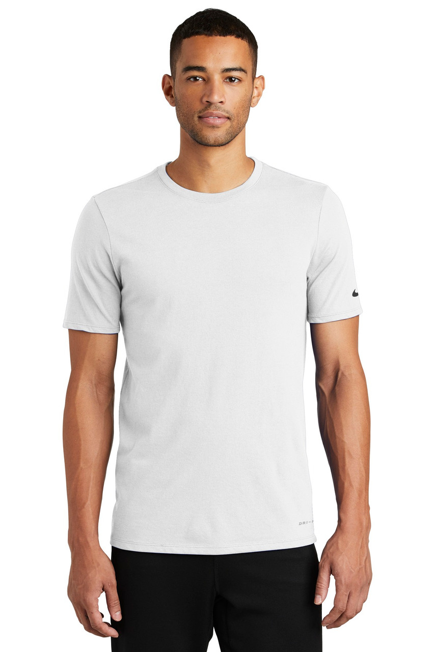 Nike Dri-FIT Cotton/Poly Tee. NKBQ5231 White