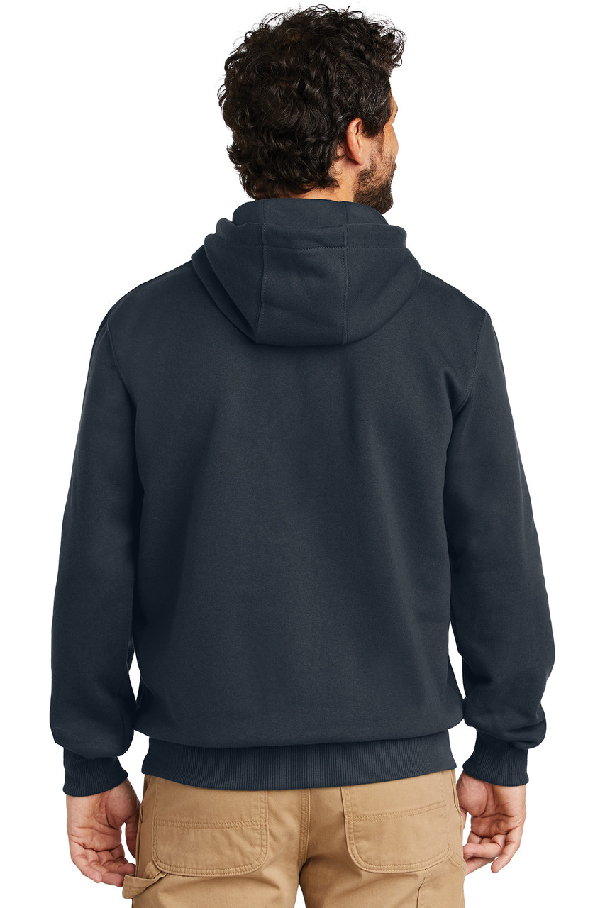 Carhartt ® Rain Defender ® Paxton Heavyweight Hooded Sweatshirt. CT100615 New Navy Back