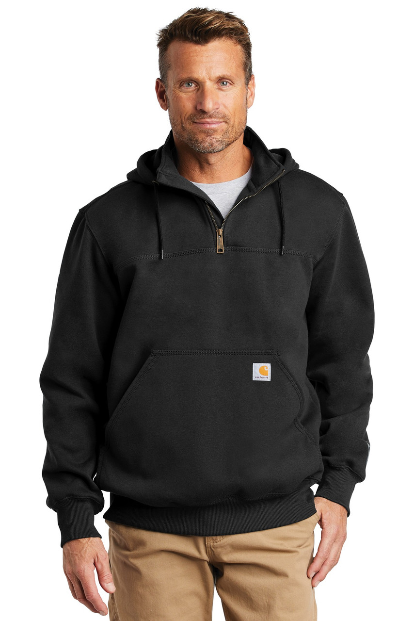 Carhartt ® Rain Defender ® Paxton Heavyweight Hooded Zip Mock Sweatshirt. CT100617 Black