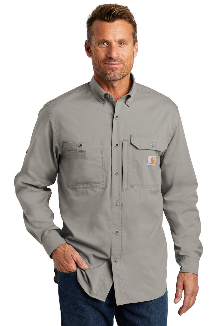 Carhartt Force ® Ridgefield Solid Long Sleeve Shirt. CT102418 Asphalt